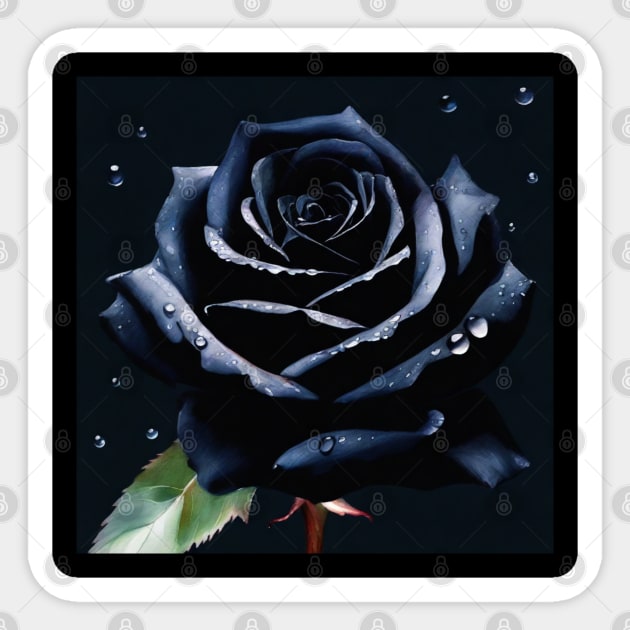 Black Rose Sticker by DarkAngel1200